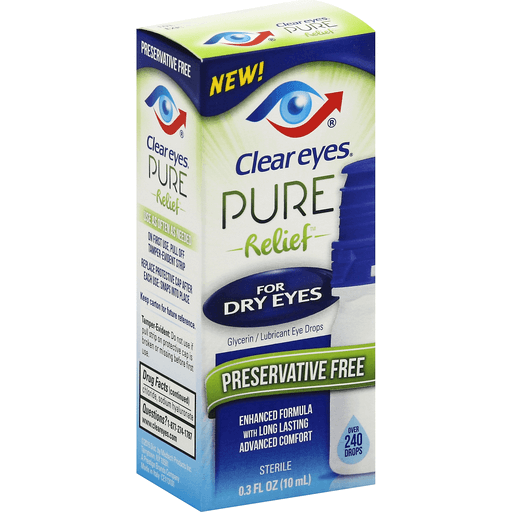 Clear Eyes Clear Eyes Pure Relief For Dry Eye Drops, 0.3 Fl Oz Personal Care