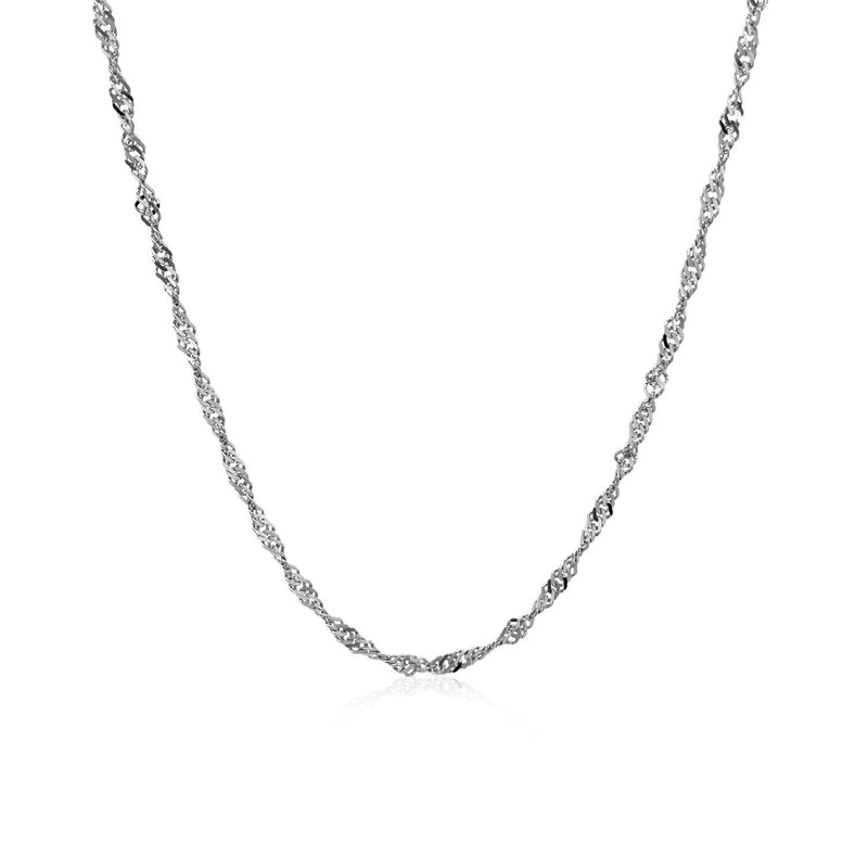 Bids.com 14k White Gold Singapore Chain 1.7mm Necklaces