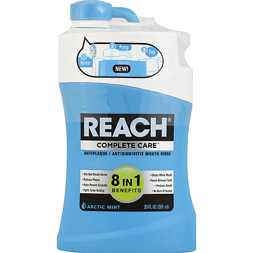 Reach Reach Complete Care Antiplaque / Antigingivitis Mouth Rinse Arctic Mint Health Care White Smoke