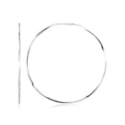 Bids.com Sterling Silver Large Polished Round Hoop Earrings Earrings