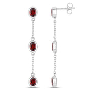 Bids.com 2.70 Carat Genuine Garnet .925 Sterling Silver Earrings Earrings