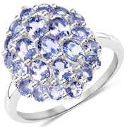 Bids.com 2.31 Carat Genuine Tanzanite .925 Sterling Silver Ring Rings