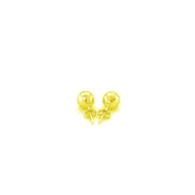 Bids.com 14k Yellow Gold Ball Earrings with Faceted Texture Earrings