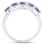 Bids.com 2.65 Carat Genuine Tanzanite .925 Sterling Silver Ring Rings