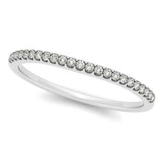 Bids.com 14k White Gold Scallop Setting Round Diamond Wedding Band (1/10 cttw) Rings