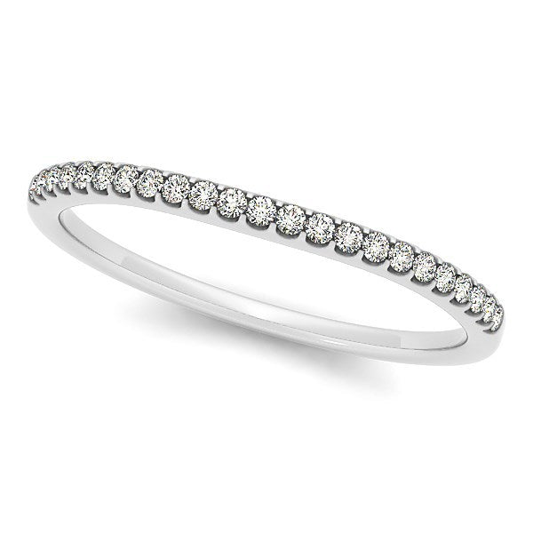Bids.com 14k White Gold Scallop Setting Round Diamond Wedding Band (1/10 cttw) Rings