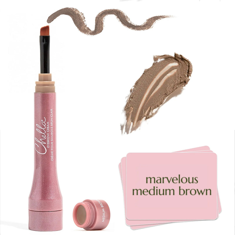 Chella eyebrow cream Brow & Eye White Smoke Marvelous Medium Brown