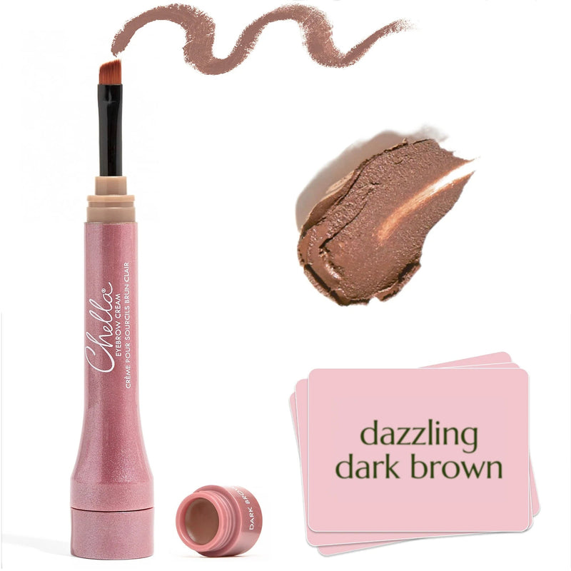 Chella eyebrow cream Brow & Eye White Smoke Dazzling Dark Brown