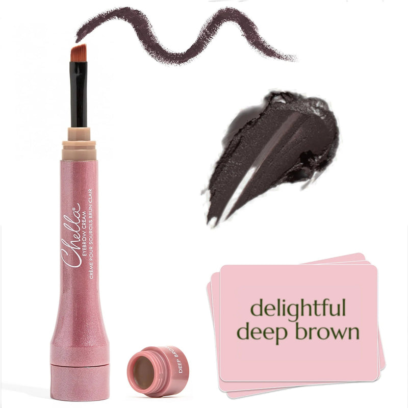 Chella eyebrow cream Brow & Eye White Smoke Delightful Deep Brown