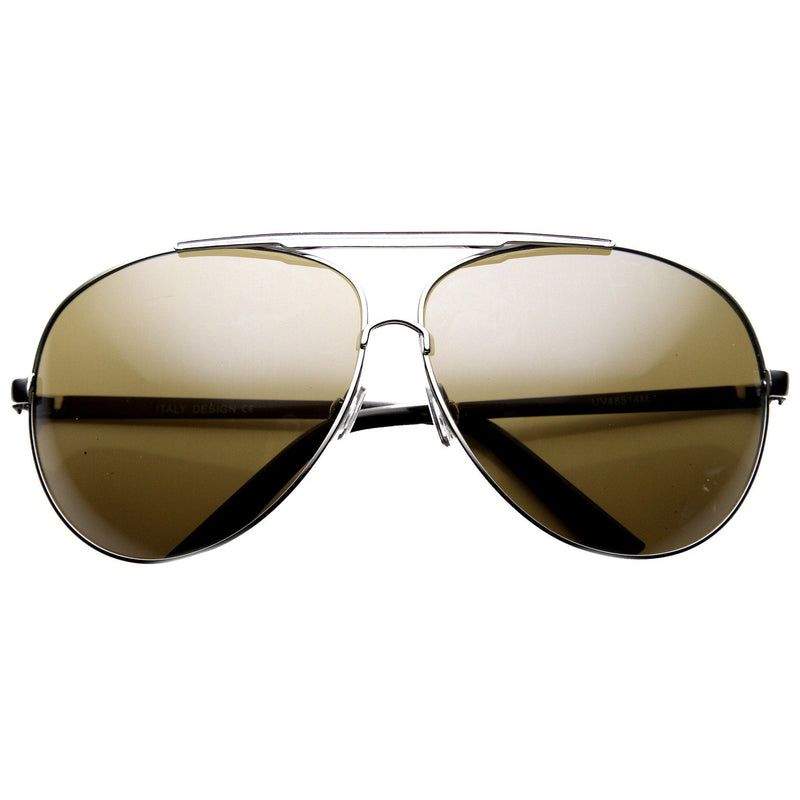 zeroUV Extra Large Metal Oversize Frame Aviator Sunglasses 1580 70mm Sunglasses
