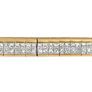 Bids.com 14K Yellow Gold Princess Cut Diamond Banded Bracelet (1.00 cttw, G-H Color, VS1-VS2 Clarity) Bracelets