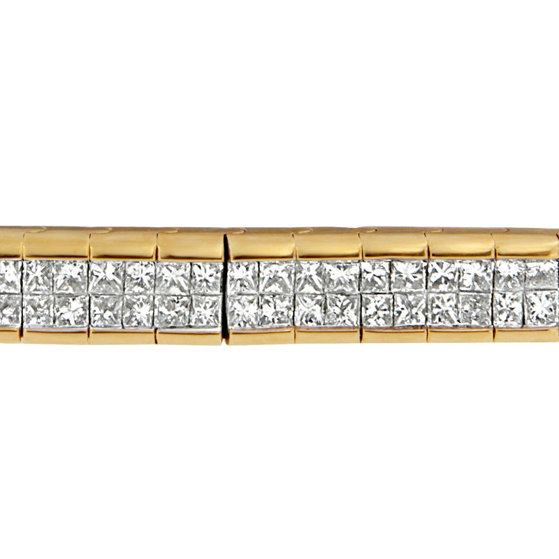 Bids.com 14K Yellow Gold Princess Cut Diamond Banded Bracelet (1.00 cttw, G-H Color, VS1-VS2 Clarity) Bracelets
