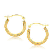 Bids.com 10k Yellow Gold Fancy Hoop Earrings Earrings