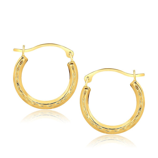 Bids.com 10k Yellow Gold Fancy Hoop Earrings Earrings