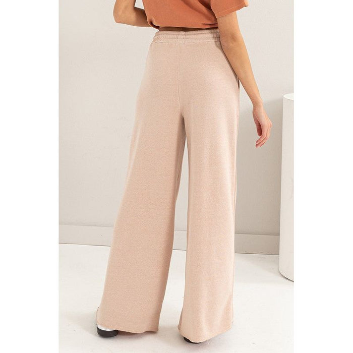 High Rise Wide Leg Drawstring Pants