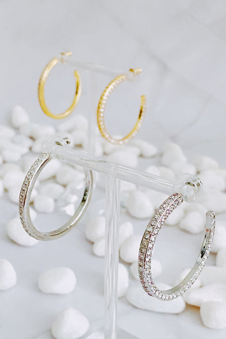 Plain Or Shine Reversible Hoop Earrings