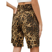 Mill's Beauty Supply Leopard High Waist Denim Shorts