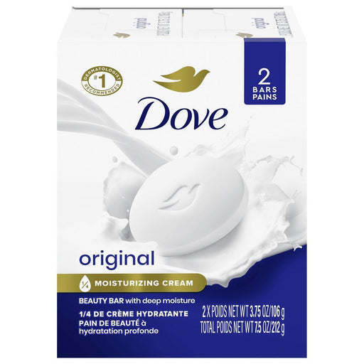 Dove Dove Beauty Bar Original White - 4.25 oz (2 Count) - More Moisturizing Than Soap Bar Soap
