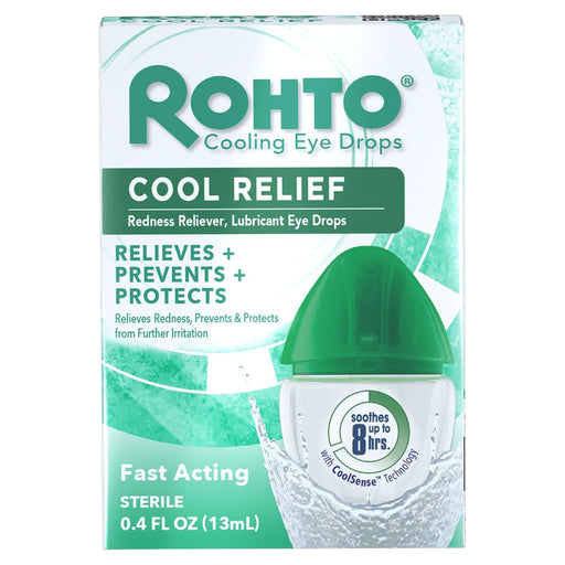 Rohto Rohto Cool Relief Redness Reliever Lubricant Eye Drops - 0.4 Fl Oz Personal Care