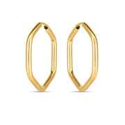 Bids.com 14k Yellow Gold Endless Hexagon Hoop Earrings Earrings