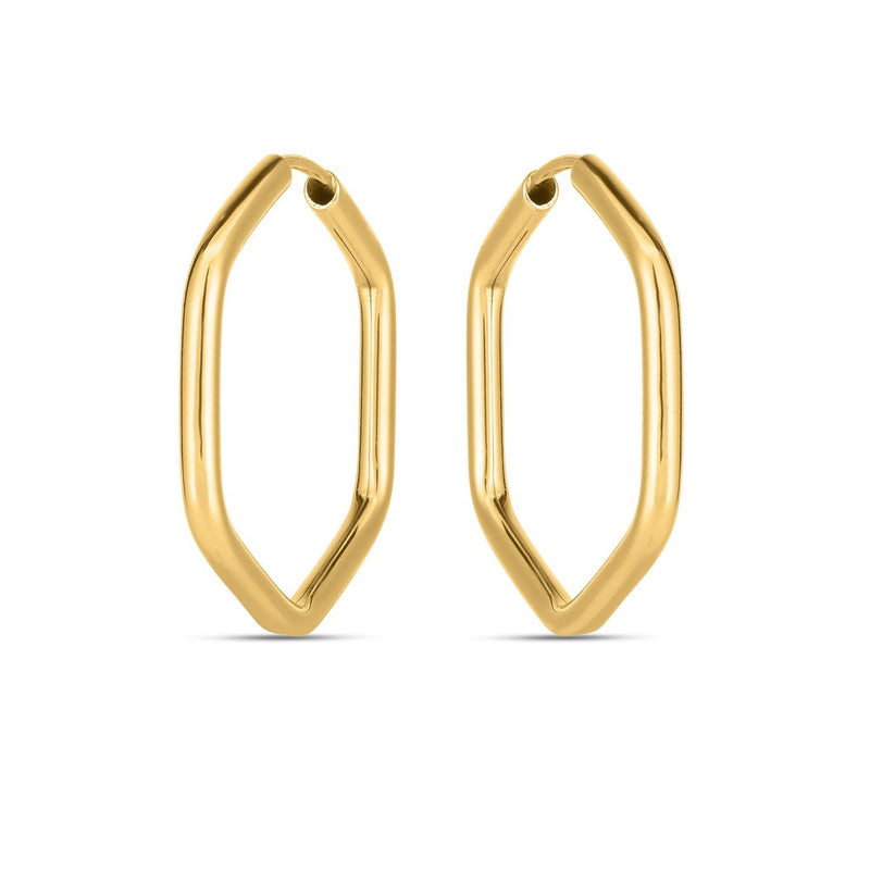 Bids.com 14k Yellow Gold Endless Hexagon Hoop Earrings Earrings