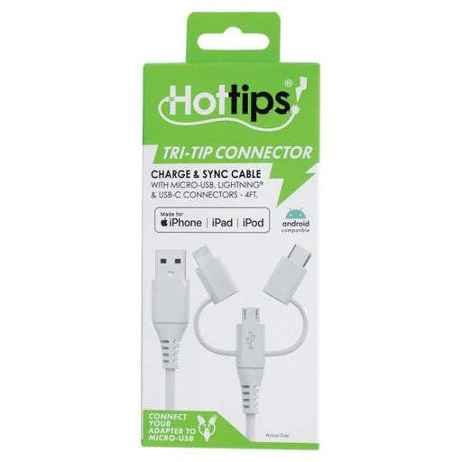 Hottips Hottips Micro-USB Cable With MFI Lightning Adapter Cables