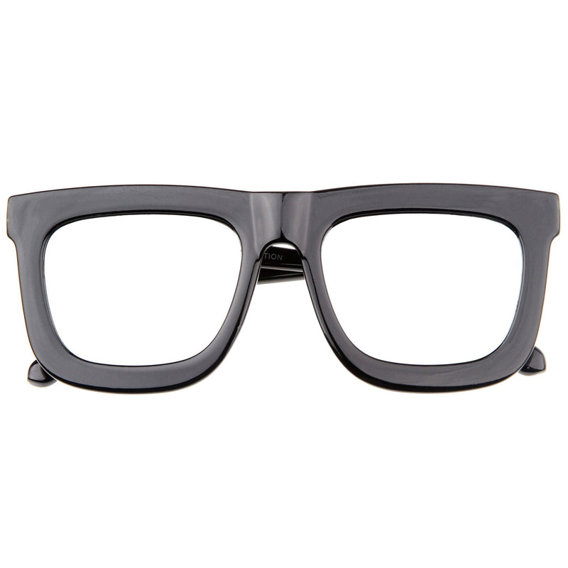 zeroUV Hipster Flat Front Square Horned Rim Mirror Lens Sunglasses A143 Sunglasses