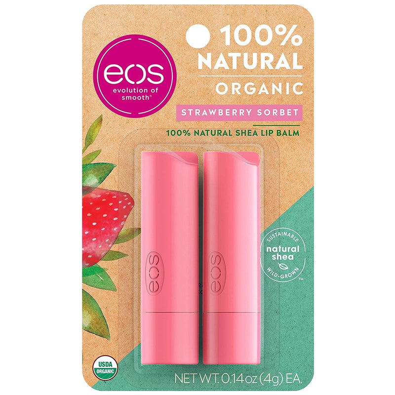 eos eos 100 Natural Organic Lip Balm Stick, Strawberry Sorbet Lip Balms & Treatments