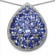 Bids.com 4.16 Carat Genuine Tanzanite .925 Sterling Silver Pendant Pendants