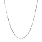 Bids.com 14k White Gold Round Cable Link Chain 1.5mm Necklaces