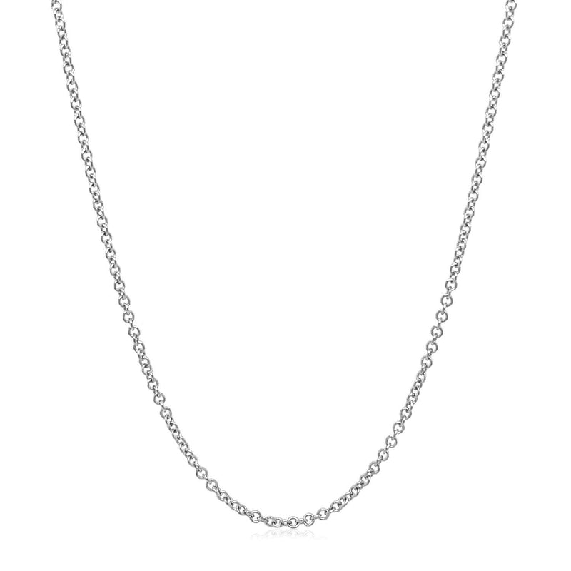 Bids.com 14k White Gold Round Cable Link Chain 1.5mm Necklaces