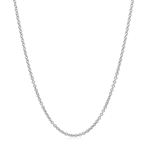 Bids.com 14k White Gold Round Cable Link Chain 1.5mm Necklaces