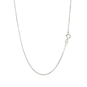 Bids.com 14k White Gold Polished Mini Heart Necklace Necklaces
