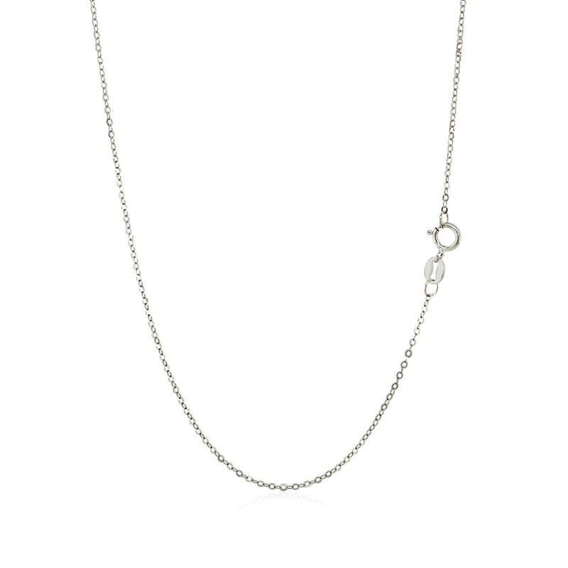 Bids.com 14k White Gold Polished Mini Heart Necklace Necklaces
