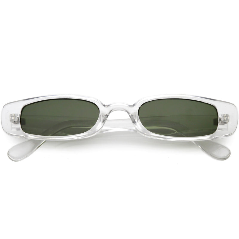 zeroUV Retro 1990's Thin Rectangle Fashion Sunglasses C547 Sunglasses