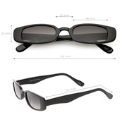 zeroUV Retro 1990's Thin Rectangle Fashion Sunglasses C547 Sunglasses