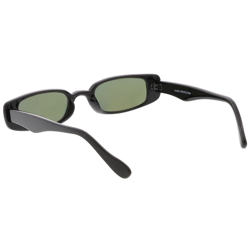 zeroUV Retro 1990's Thin Rectangular Mirrored Lens Sunglasses C548 Sunglasses
