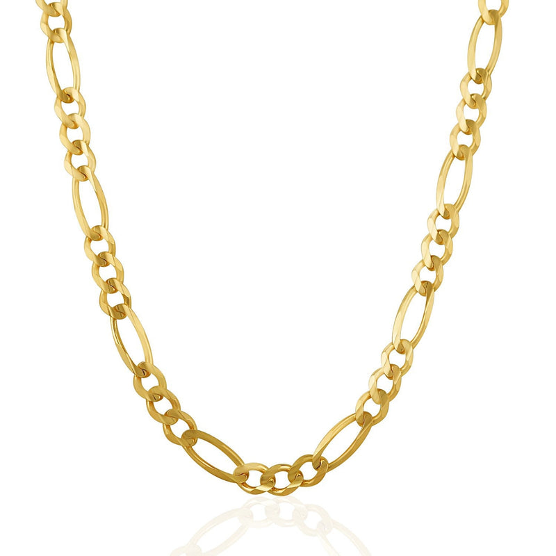 Bids.com 6.0mm 14k Yellow Gold Solid Figaro Chain Necklaces