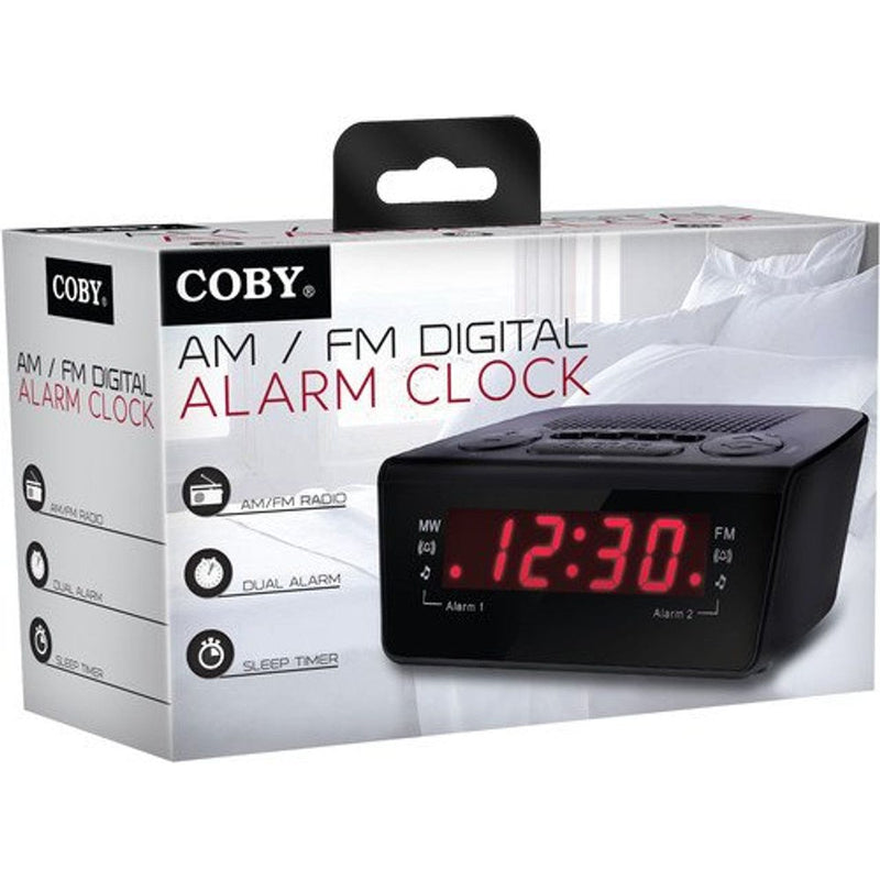 0 Coby Digital Alarm Clock Alarm Clocks White Smoke