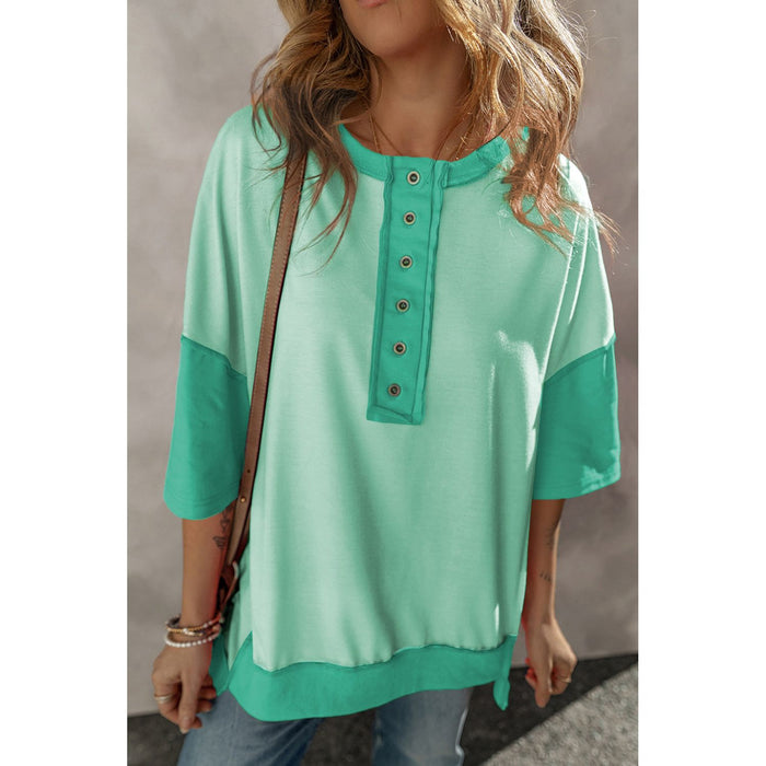 High-Low Round Neck Half Sleeve T-Shirt