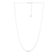 Bids.com Adjustable Cable Chain in 14k White Gold (1.0mm) Necklaces