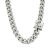 Bids.com Sterling Silver Rhodium Plated Miami Cuban Chain 8.4mm Necklaces