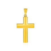 Bids.com 14k Yellow Gold Reversible Textured Cross Pendant Pendants