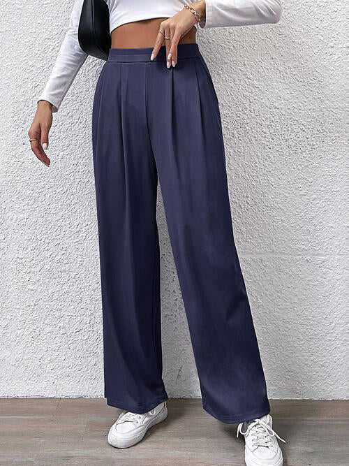 High Waist Straight Pants by VYSN