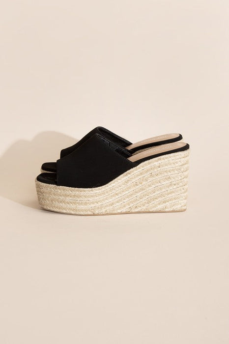 Platform Wedge Slide Heels