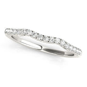 Bids.com 14k White Gold Wave Motif Diamond Wedding Band (1/5 cttw) Rings