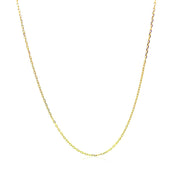Bids.com 14k Yellow Gold Diamond Cut Cable Link Chain 0.8mm Necklaces