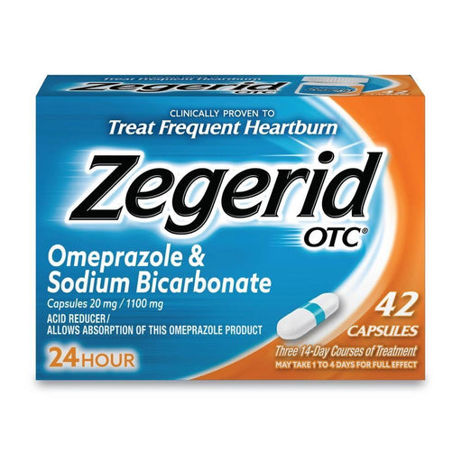 Zegerid Zegerid OTC Omeprazole 20mg And Sodium Bicarbonate Acid Reducer For Frequent Heartburn Capsules - 42ct Health & Beauty