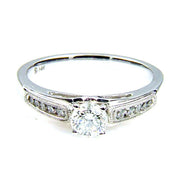Bids.com .50ct Diamond Eng Only 14KT White Gold Rings