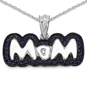 Bids.com 1.02 Carat Genuine Blue Sapphire .925 Sterling Silver Pendant Pendants